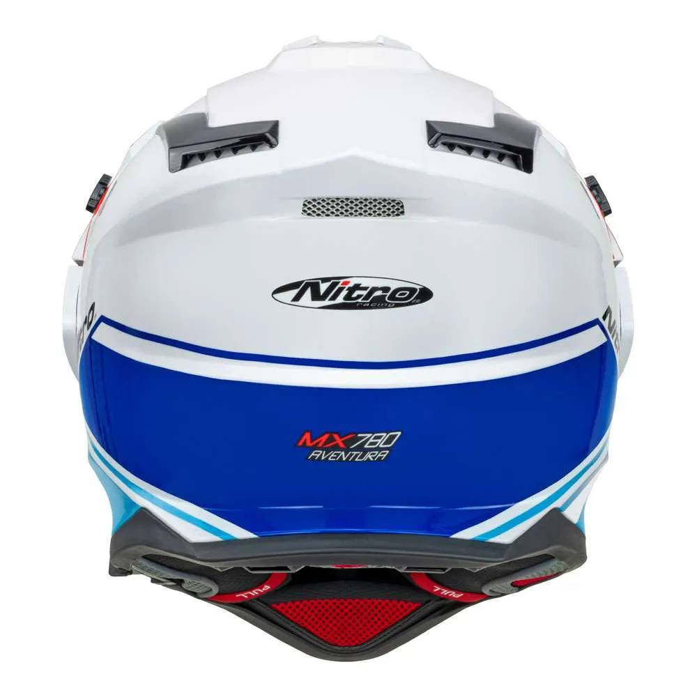 Nitro Helmet Adventura White/Red/Blue/Light Blue