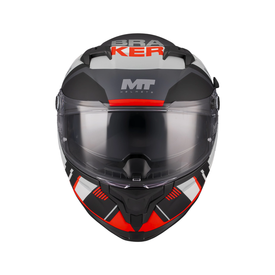 MT Full Face Helmet Barker SV B5 Black/Red/White
