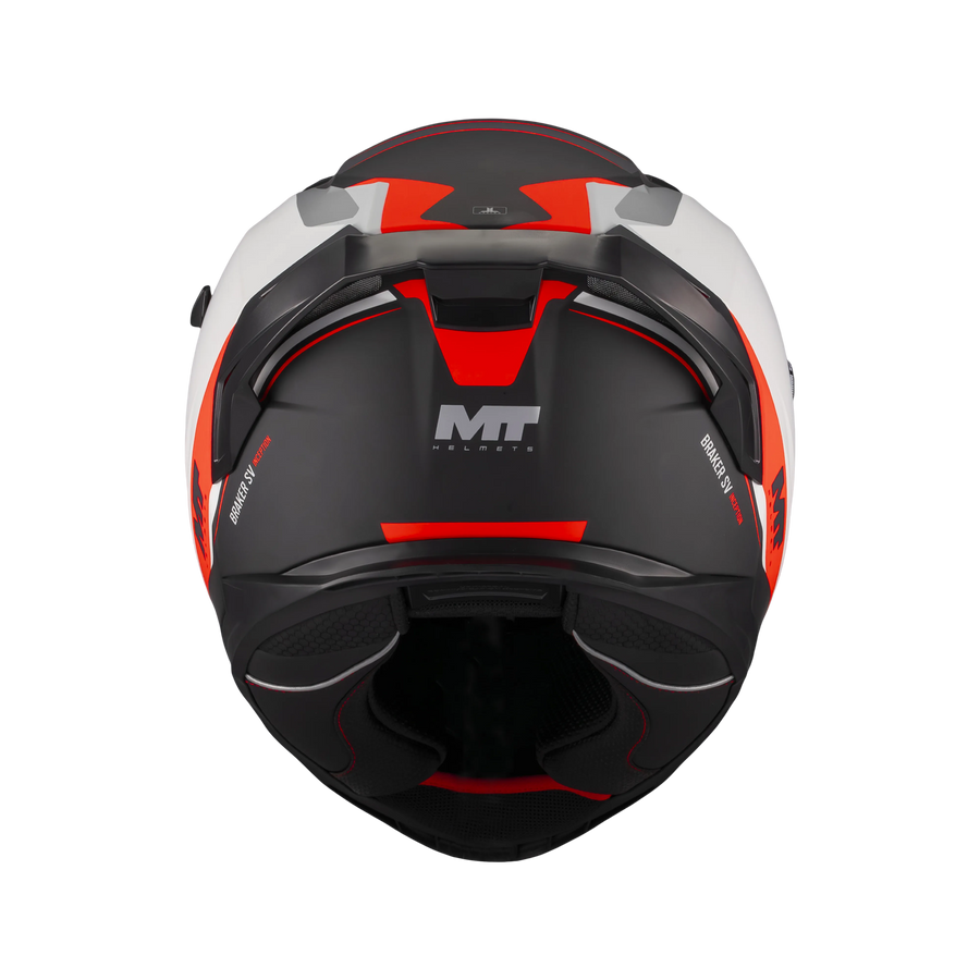 MT Full Face Helmet Barker SV B5 Black/Red/White
