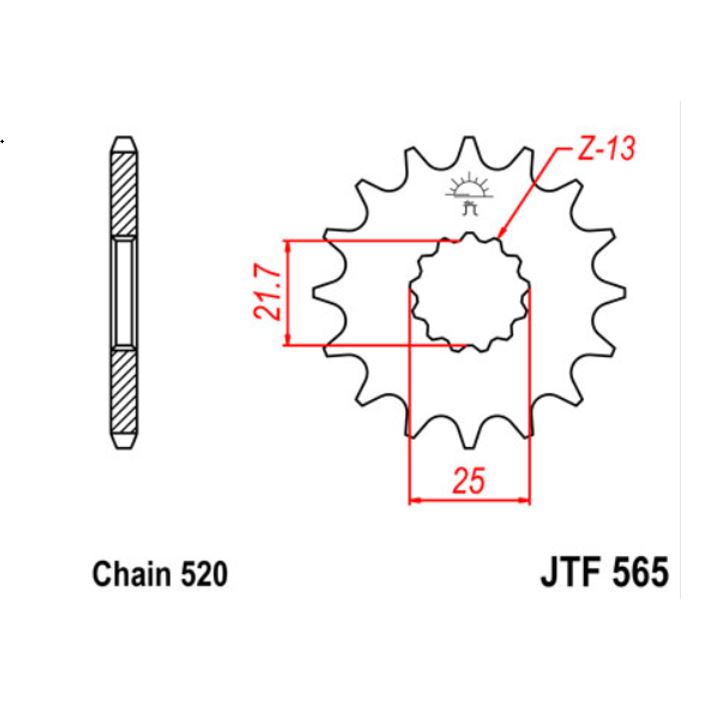 JT Sprocket Front 14T Yamaha YZ250 '17-24