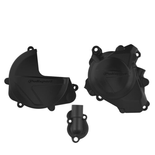 Polisport Clutch & Ignition Cover Protector Kit Honda CRF450R '17-20 Black