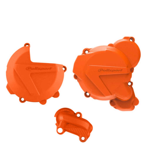 Polisport Clutch & Ignition Cover Protector Kit KTM | Husqvarna 250|300 '17-21 Orange