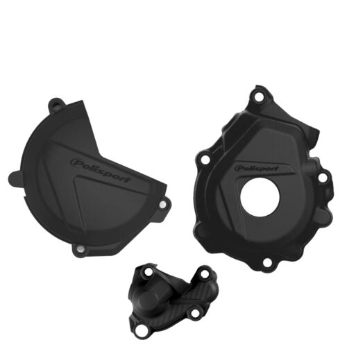 Polisport Clutch & Ignition Cover Protector Kit KTM | Husqvarna 250F|350F '16-21 Black