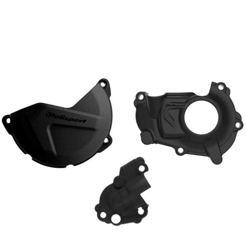 Polisport Clutch & Ignition Cover Protector Kit Yamaha YZ|WR450F '18-21 Black