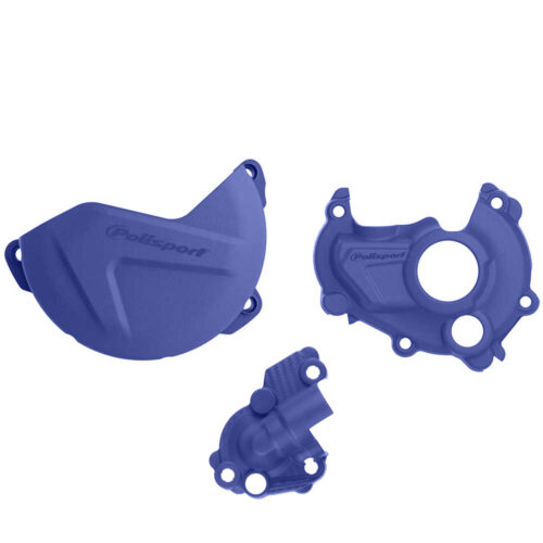 Polisport Clutch & Ignition Cover Protector Kit Yamaha YZ250F '14-18 Blue