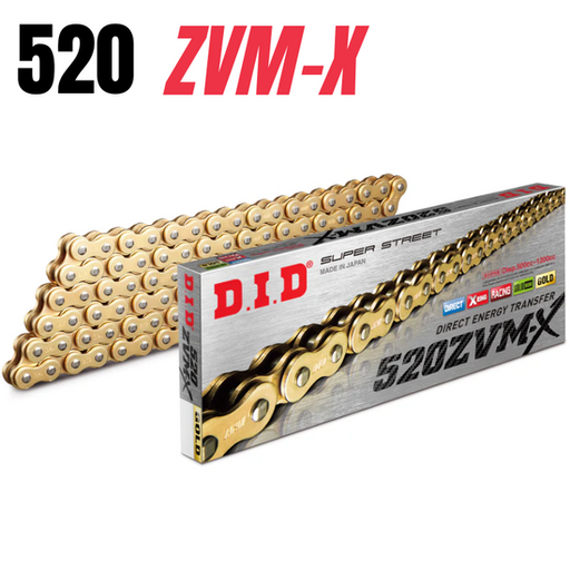[DID-520ZVMX120GGZB] DID Chain 520 120L ZVMX X-Ring Rivet Type ZB Gold