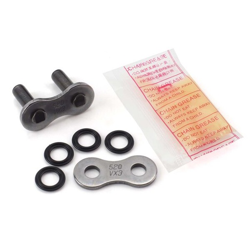 [DID-520VX3ZJ] DID Chain Masterlink 520 VX3 X-Ring Rivet Type ZJ Natural