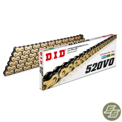 [DID-520VO120GBFB] DID Chain 520 120L VO O-Ring Clip Type FB Gold/Black