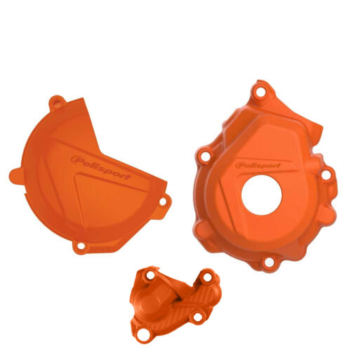 [POL-90975] Polisport Clutch & Ignition Cover Protector Kit KTM | Husqvarna 250F|350F '16-21 Orange