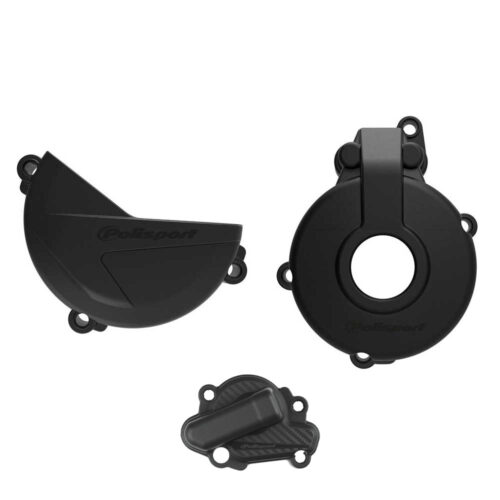 [POL-91006] Polisport Clutch & Ignition Cover Protector Kit Sherco SE-F 250|300 '14-21 Black