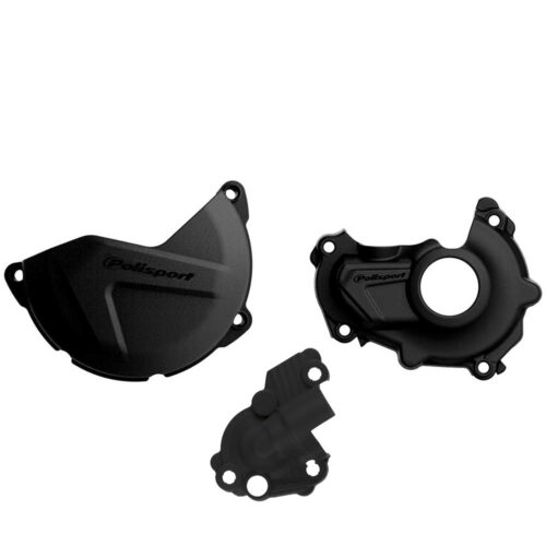 [POL-90945] Polisport Clutch & Ignition Cover Protector Kit Yamaha YZ450F '14-17 Black