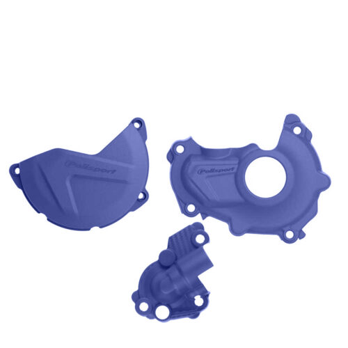 [POL-90946] Polisport Clutch & Ignition Cover Protector Kit Yamaha YZ450F '14-17 Blue