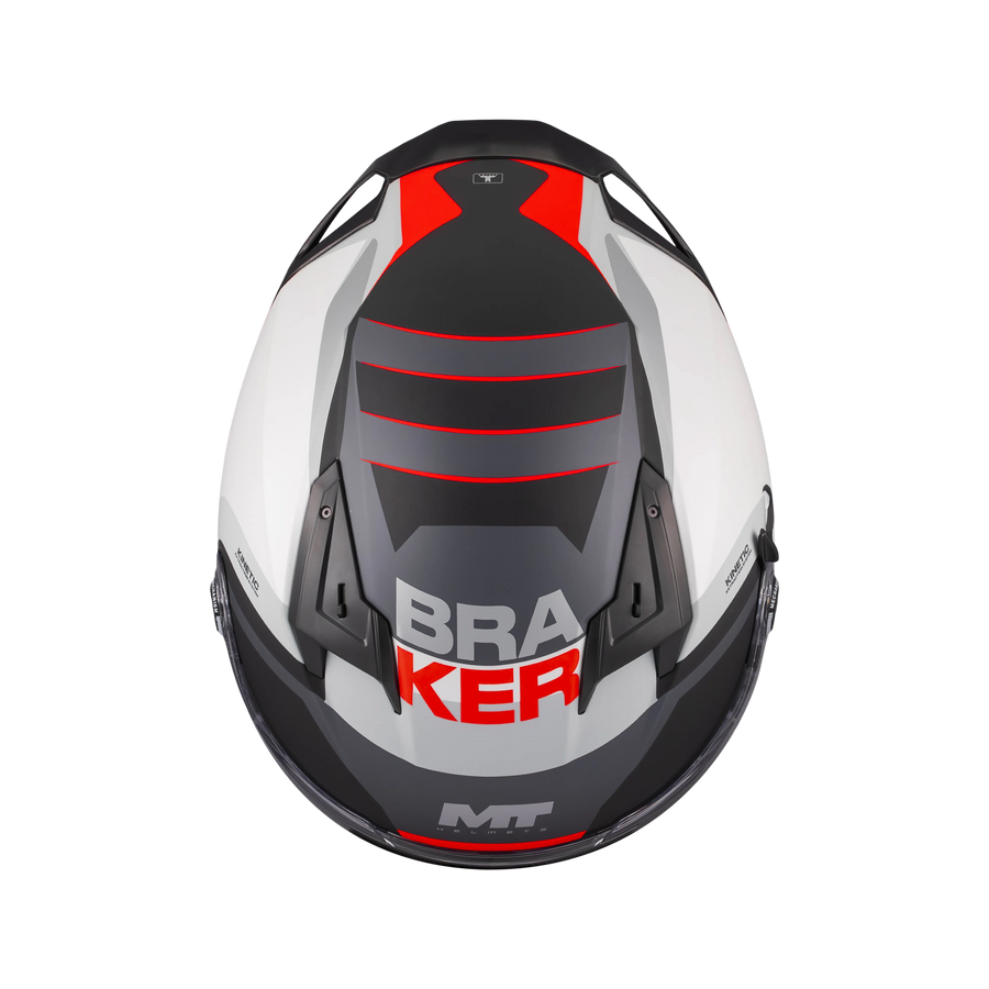 MT Full Face Helmet Barker SV B5 Black/Red/White