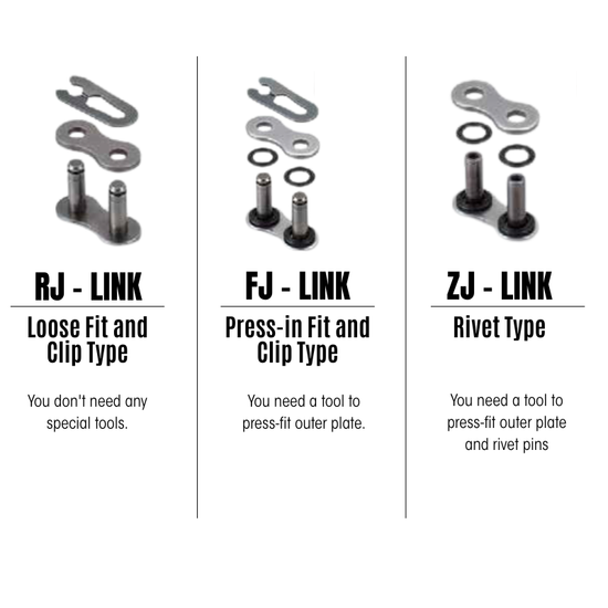 DID Chain Masterlink 530 VX3 X-Ring Rivet Type ZJ Black