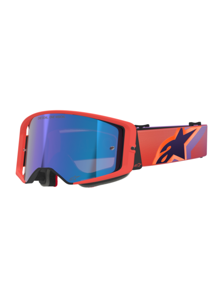 Alpinestars Goggles Supertech Corp Hot Coral/Purple Mirror Blue