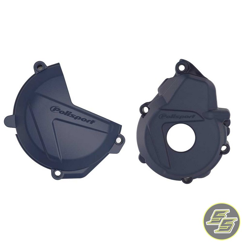 Polisport Clutch & Ignition Cover Protector Kit KTM | Husqvarna 250F|350F '17-18 HQ Blue