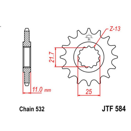[JT-JTF1902.16RB] JT Sprocket Front JTF1902 16T