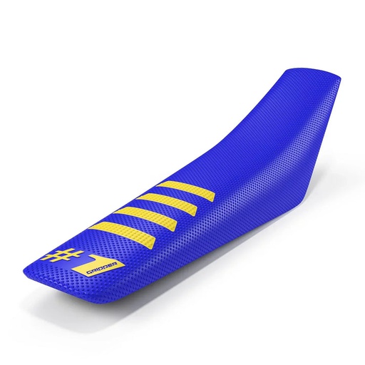 [OGR-OGSC02-BEYWYW] One Gripper Ribbed Seat Cover Blue/Yellow