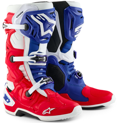 [ALP-AS2010020/3118] Alpinestars Tech 10 Boots Bright Red/ White/Blue