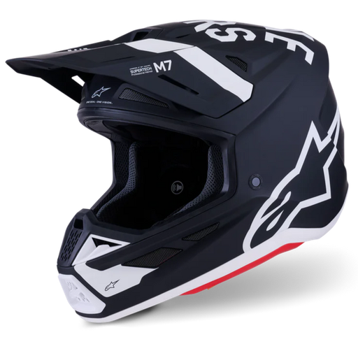 [ALP-ASH8302126/1121] Alpinestars Supertech M7 Dasher Helmet Black/White Matte ECE06