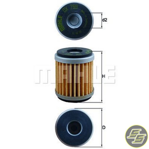 [MAH-OX799] Mahle Oil Filter OX799 (HF140)
