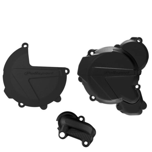 [POL-90968] Polisport Clutch & Ignition Cover Protector Kit KTM | Husqvarna 250|300 '17-21 Black