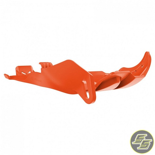 [POL-8469000002] Polisport Fortress Skid Plate w Linkage Guard KTM SX|EXC '06-16 Husq TC|TE '14-16 Orange