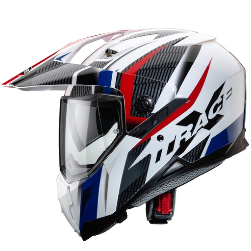 [CAB-C2MD00D6] Caberg Xtrace Savana Adventure Helmet D6 White/Red/Blue (XL)